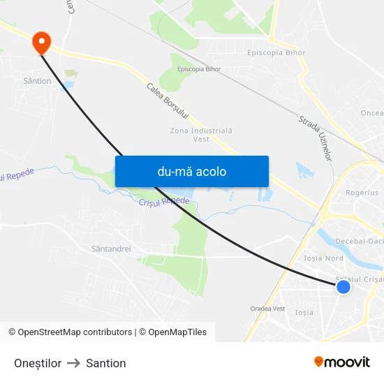 Harta de Oneștilor către Santion