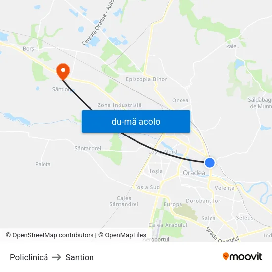 Harta de Policlinică către Santion