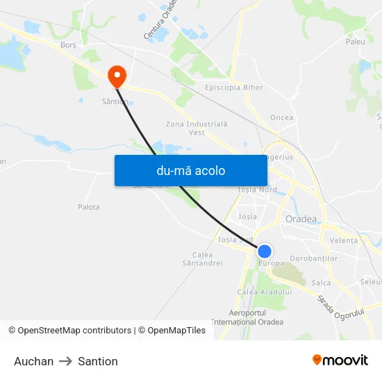 Harta de Auchan către Santion