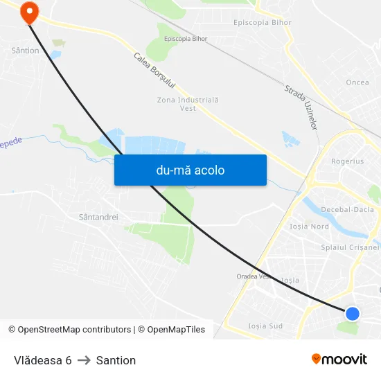 Harta de Vlădeasa 6 către Santion