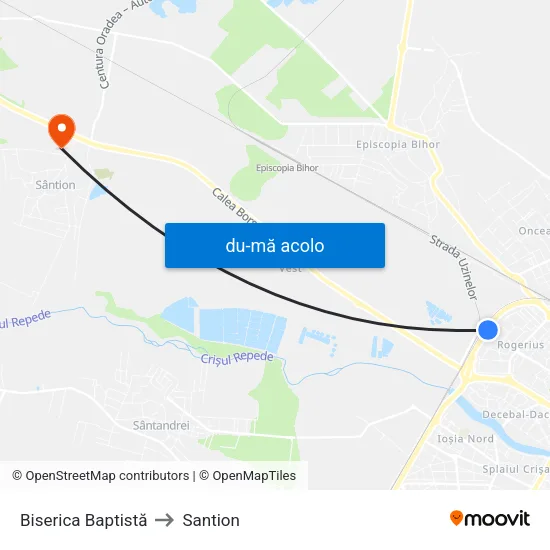 Harta de Biserica Baptistă către Santion