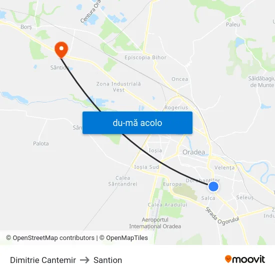 Harta de Dimitrie Cantemir către Santion