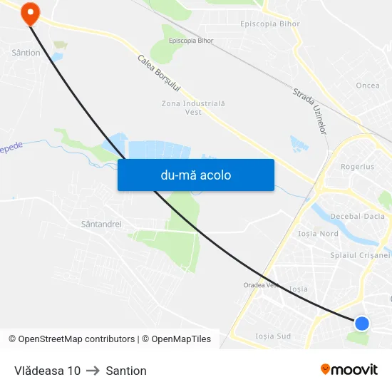 Harta de Vlădeasa 10 către Santion