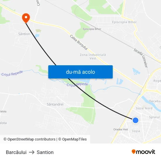 Harta de Barcăului către Santion