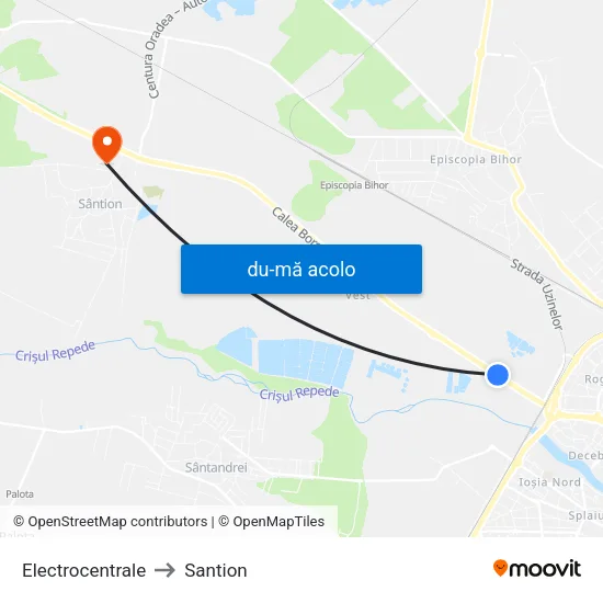 Harta de Electrocentrale către Santion