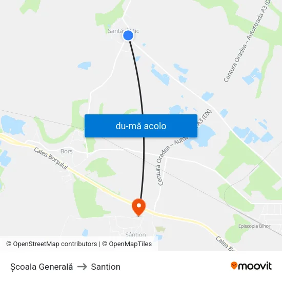 Harta de Santăul Mic | Școala Generală către Santion