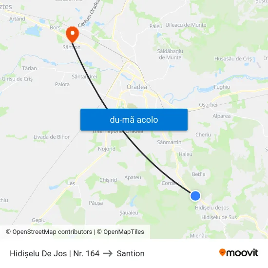 Harta de Hidișelu De Jos | Nr. 164 către Santion