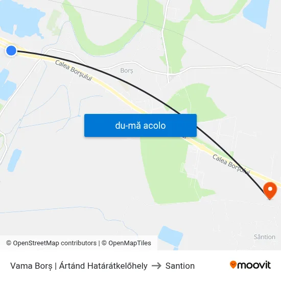 Harta de Vama Borș | Ártánd Határátkelőhely către Santion