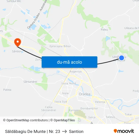 Harta de Săldăbagiu De Munte | Nr. 23 către Santion