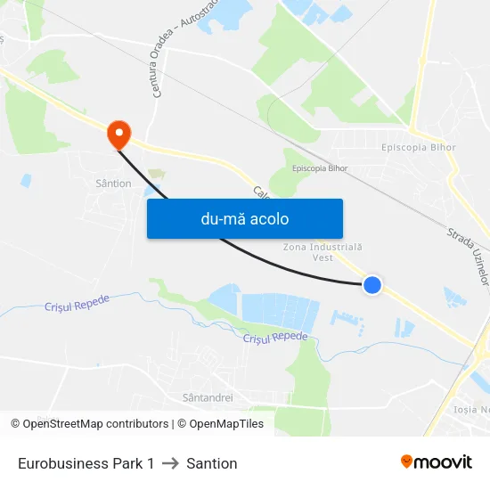 Harta de Eurobusiness Park 1 către Santion