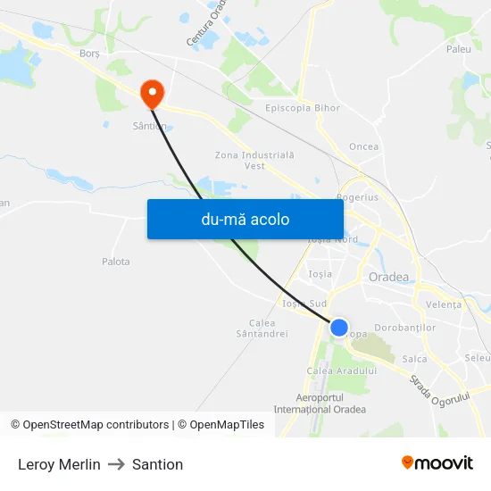 Harta de Leroy Merlin către Santion