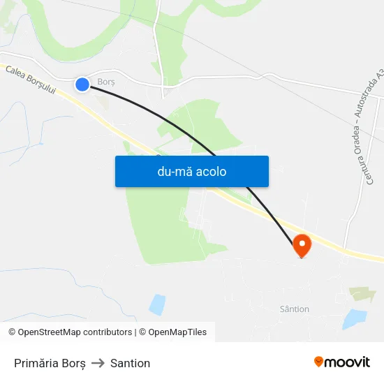 Harta de Borș | Primărie către Santion