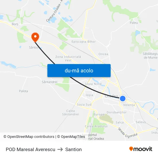 Harta de POD Maresal Averescu către Santion