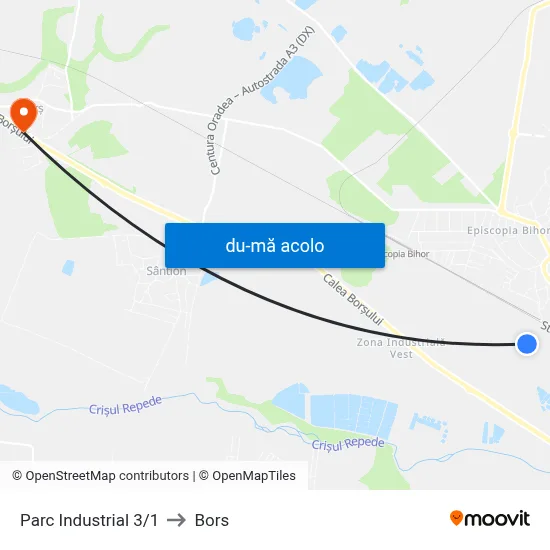 Harta de Parc Industrial 3/1 către Bors