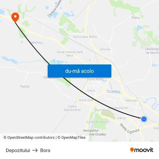 Harta de Depozitului către Bors