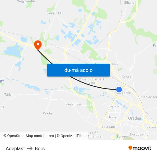 Harta de Adeplast către Bors