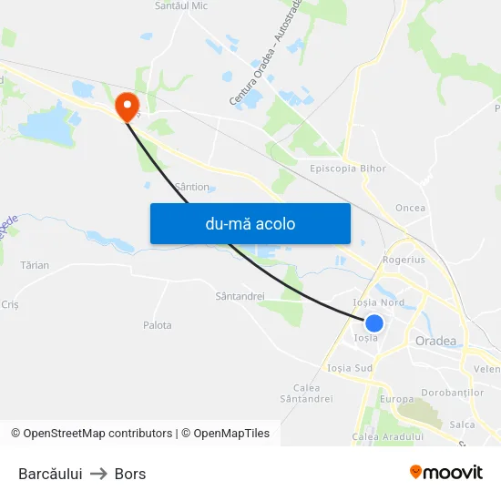 Harta de Barcăului către Bors