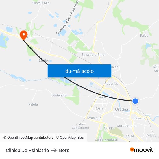 Harta de Clinica De Psihiatrie către Bors