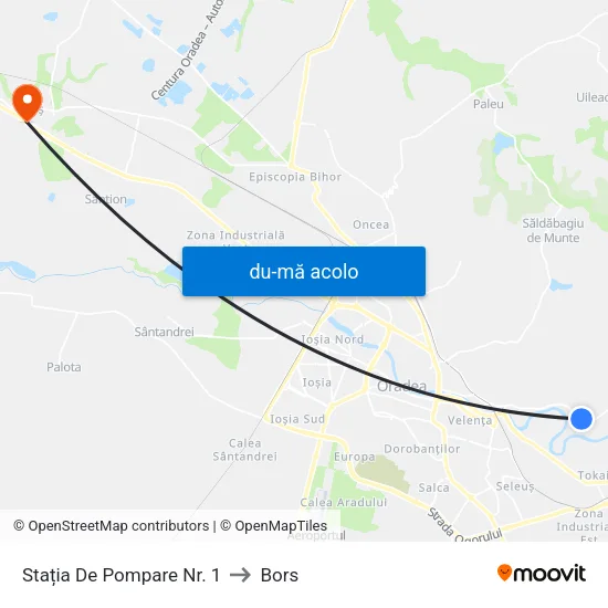 Harta de Stația De Pompare Nr. 1 către Bors