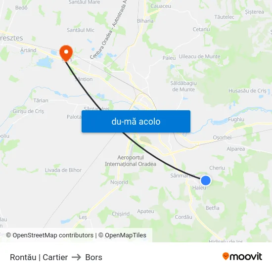 Harta de Rontău | Cartier către Bors