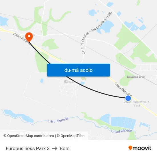 Harta de Eurobusiness Park 3 către Bors