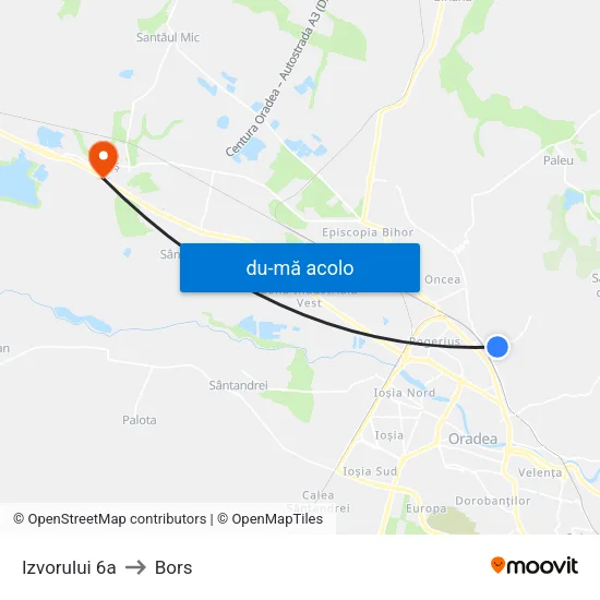 Harta de Izvorului 6a către Bors