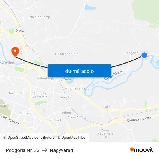 Harta de Podgoria Nr. 33 către Nagyvárad