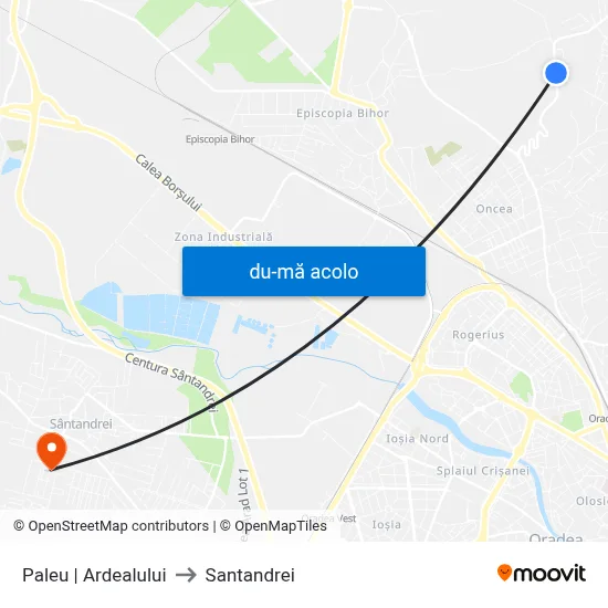 Harta de Paleu | Ardealului către Santandrei