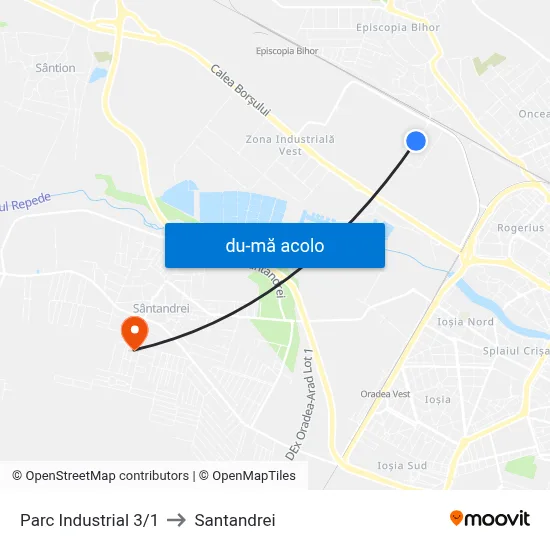 Harta de Parc Industrial 3/1 către Santandrei