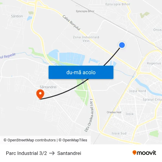 Harta de Parc Industrial 3/2 către Santandrei