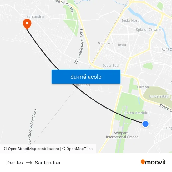 Harta de Decitex către Santandrei