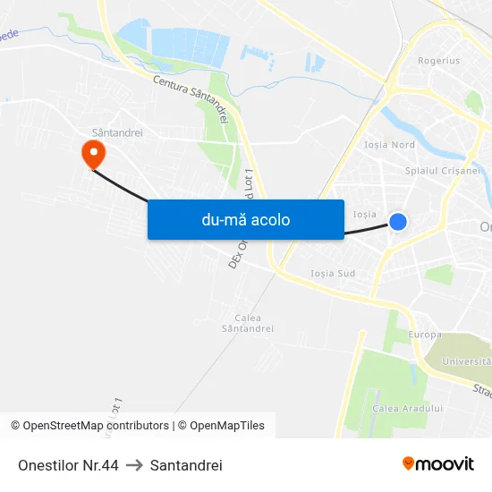 Harta de Onestilor Nr.44 către Santandrei