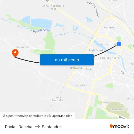 Harta de Dacia - Decebal către Santandrei