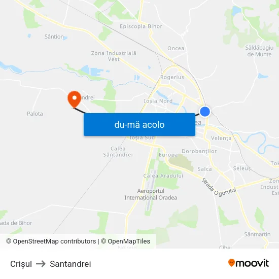 Harta de Crișul către Santandrei