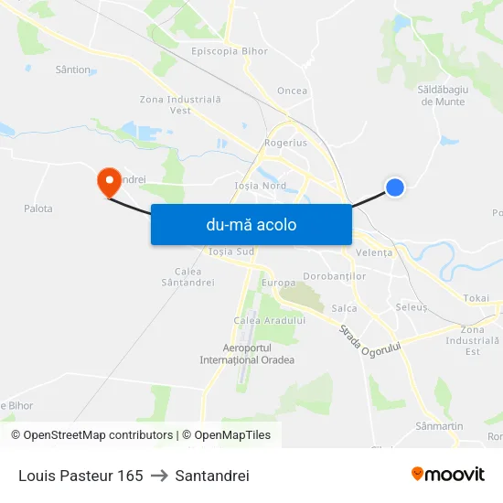 Harta de Louis Pasteur 165 către Santandrei