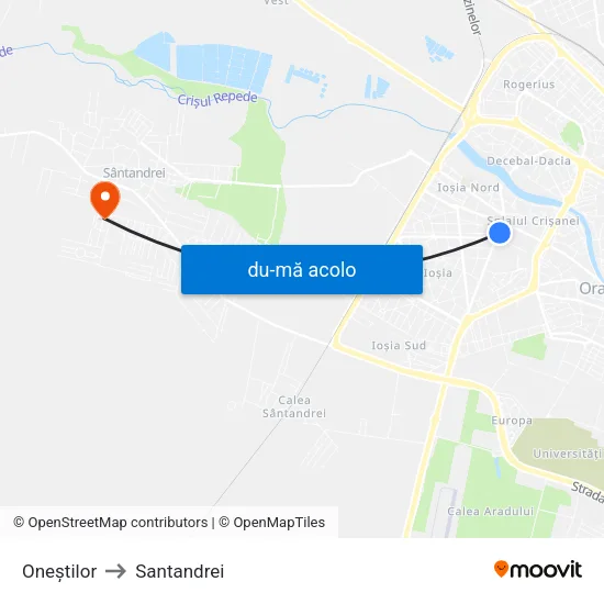 Harta de Oneștilor către Santandrei