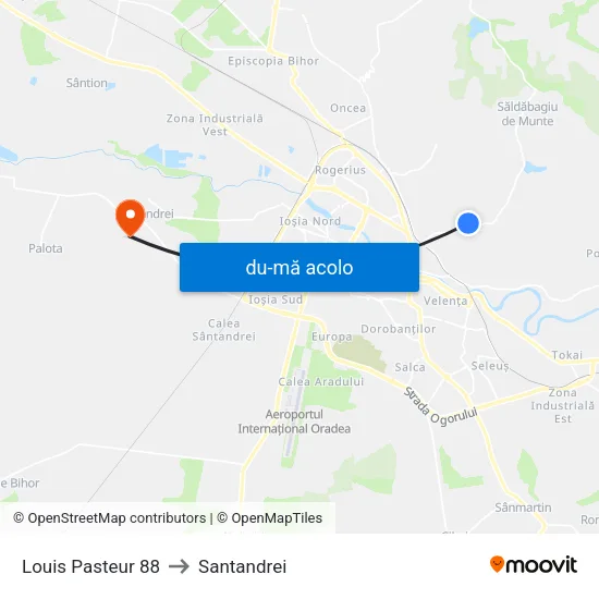 Harta de Louis Pasteur 88 către Santandrei