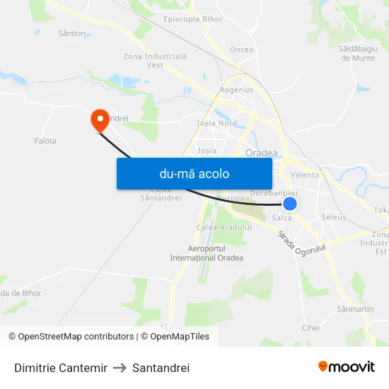 Harta de Dimitrie Cantemir către Santandrei