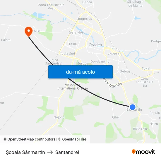 Harta de Sânmartin | Școală către Santandrei