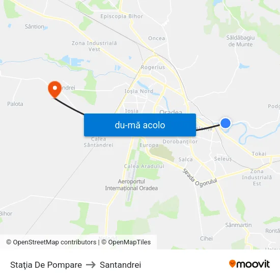 Harta de Mănăstirea Sfintei Cruci către Santandrei