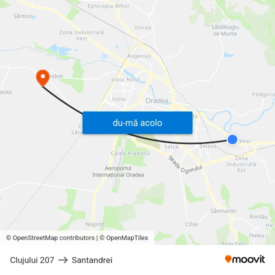 Harta de Clujului 207 către Santandrei