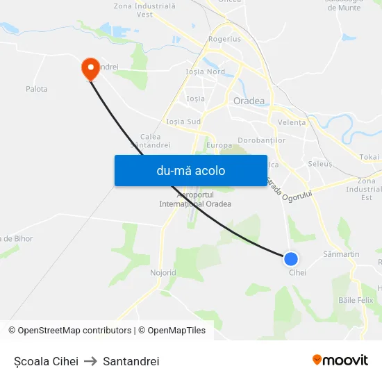 Harta de Cihei | Școală către Santandrei