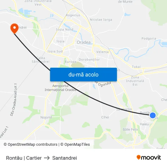 Harta de Rontău | Cartier către Santandrei