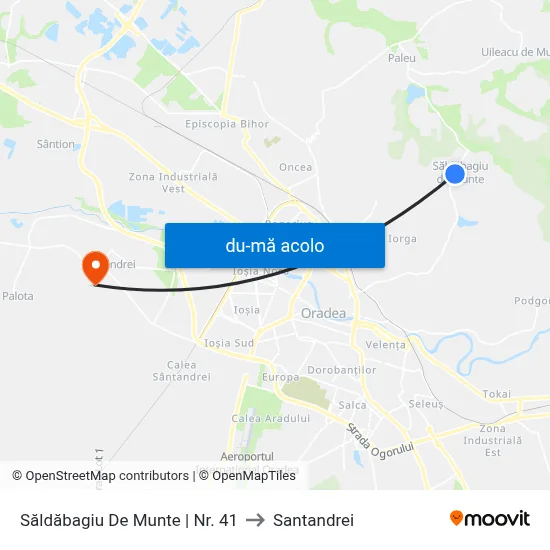 Harta de Săldăbagiu De Munte | Nr. 41 către Santandrei