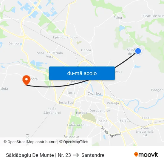 Harta de Săldăbagiu De Munte | Nr. 23 către Santandrei