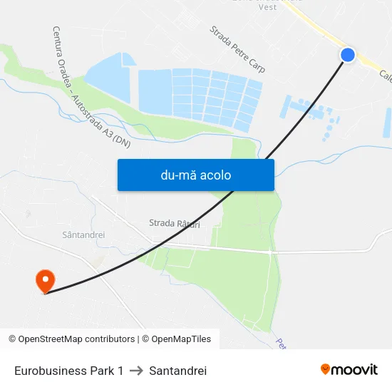 Harta de Eurobusiness Park 1 către Santandrei