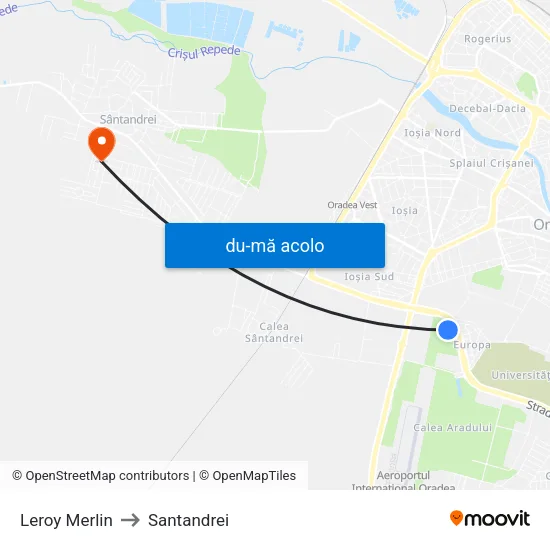 Harta de Leroy Merlin către Santandrei