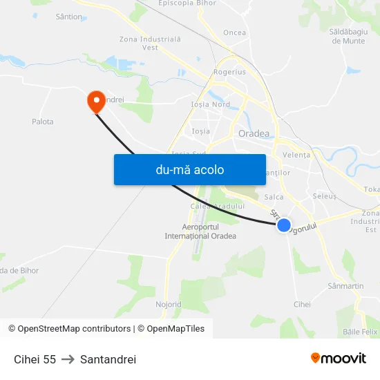 Harta de Ciheiului 55 către Santandrei