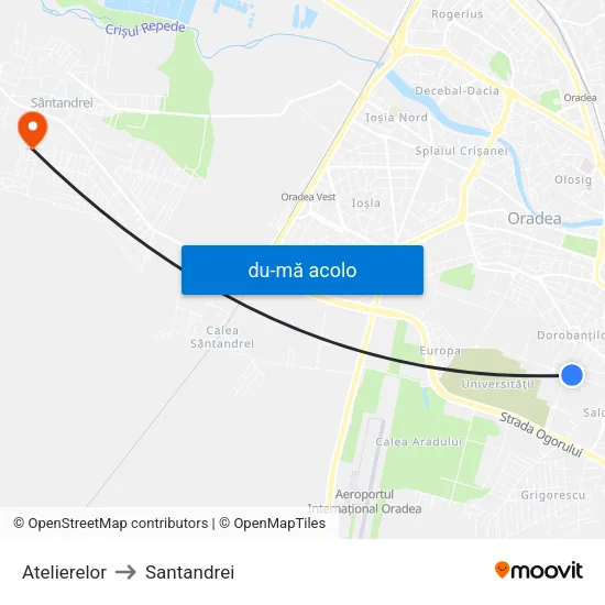 Harta de Atelierelor către Santandrei