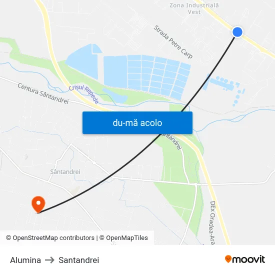 Harta de Alumina către Santandrei